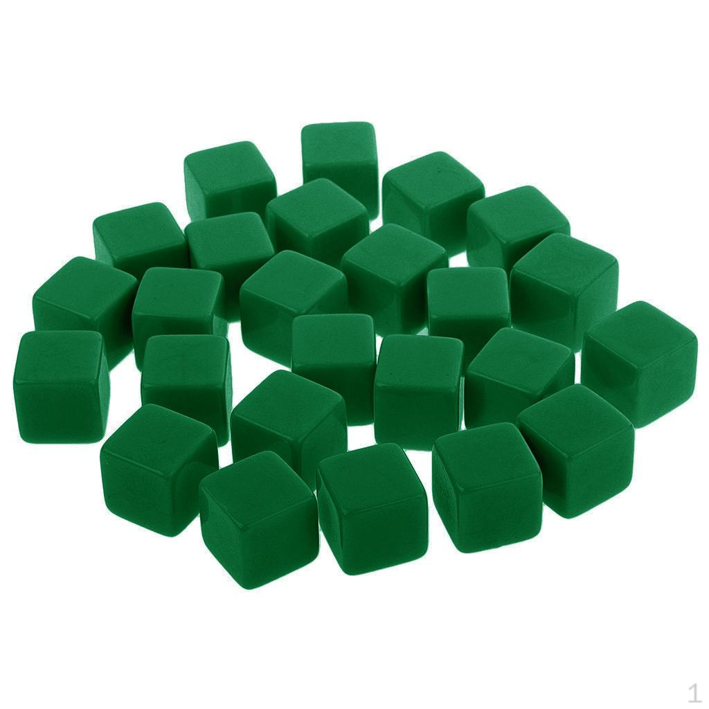 25 kusů šestistěnných kostek D6 s hranatými hranami pro RPG hry, dárek