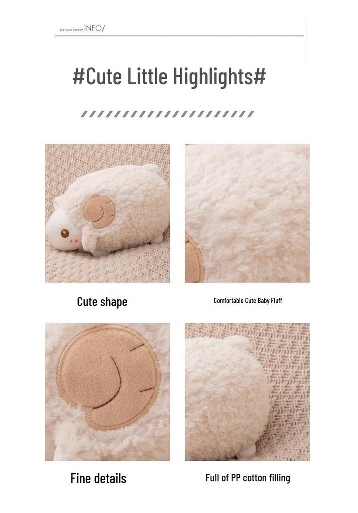 Cute Little Sheep Plush Doll - Kids' Comfort Pillow & Hug Companion