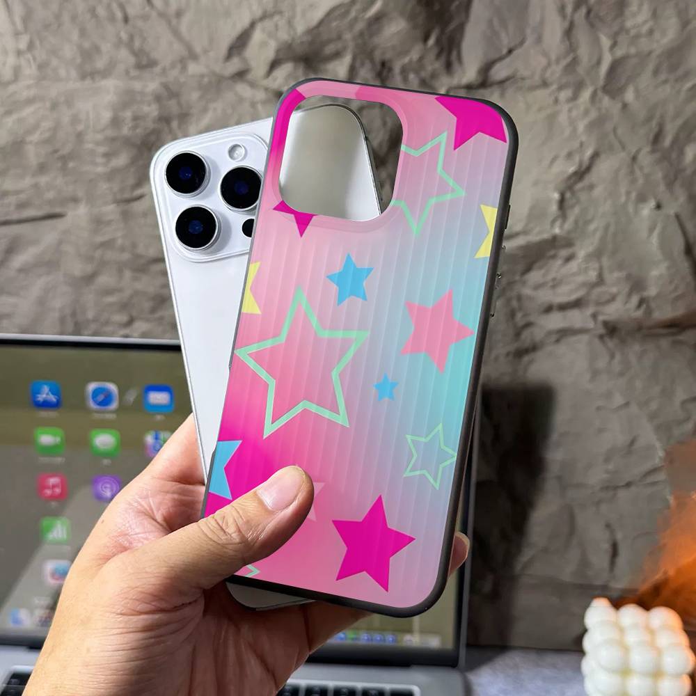 Cartoon-Stern-Handyhülle für iPhone 16 15 17 Pro 11 12 13 14 Pro Max Plus Weiche Wellen-Silikon-Schutzhülle