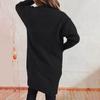 Women's  And Winter Fashion Solid Color Knitted Cardigan Sweater Jacket