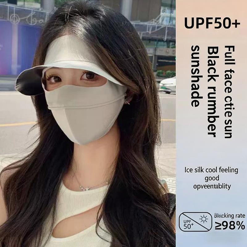 Summer Three-In-One Sunscreen Mask Detachable Full-Face Cycling Cap For Women