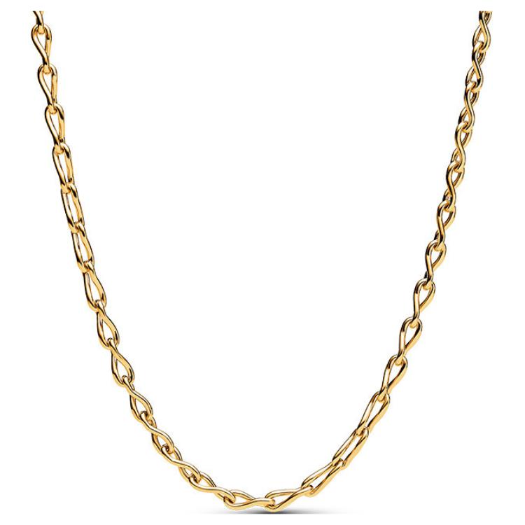 Pandora Cross Chain Design Alloy Necklace Women necklace Gold 363052C00 Mirror Jewelry Box