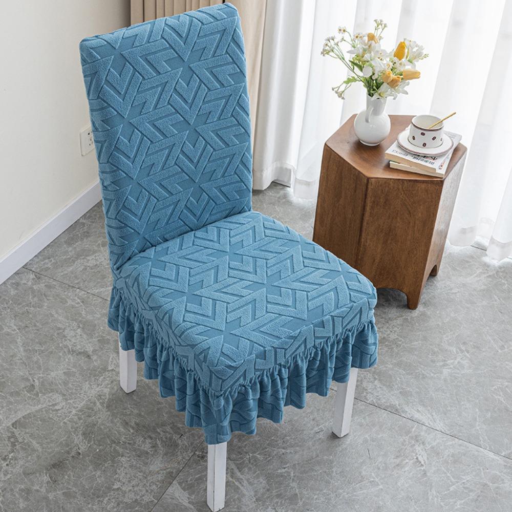 

1Pcs Thickened Universal Chair Cover Soft Elastic Anti-dirty Stool Slipcover Washable Jacquard Seat Cover for Home Kitchen