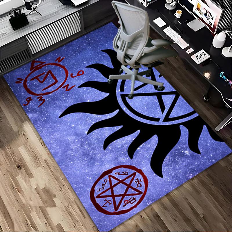 Supernatural Symbols Living Room Nonslip Area Rug Soft Carpet For Bedroom Game Playroom Sofa Office Home Decor Doormat Christmas Gift C922145