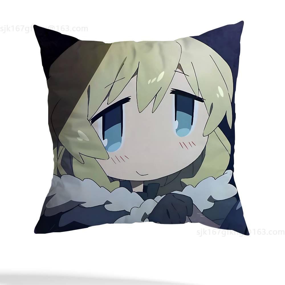 Girls L-Last Tour Pillow Case Anti-dustmite Pillowcase Invisible Zipper Silky Short Plush Sofa Cushion Cover