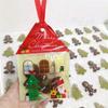 50pcs Christmas Candy Box Bags Santa Claus Gift Box DIY Cookie Packaging Bag Merry Christmas Party Decoration New Year Kids Gift