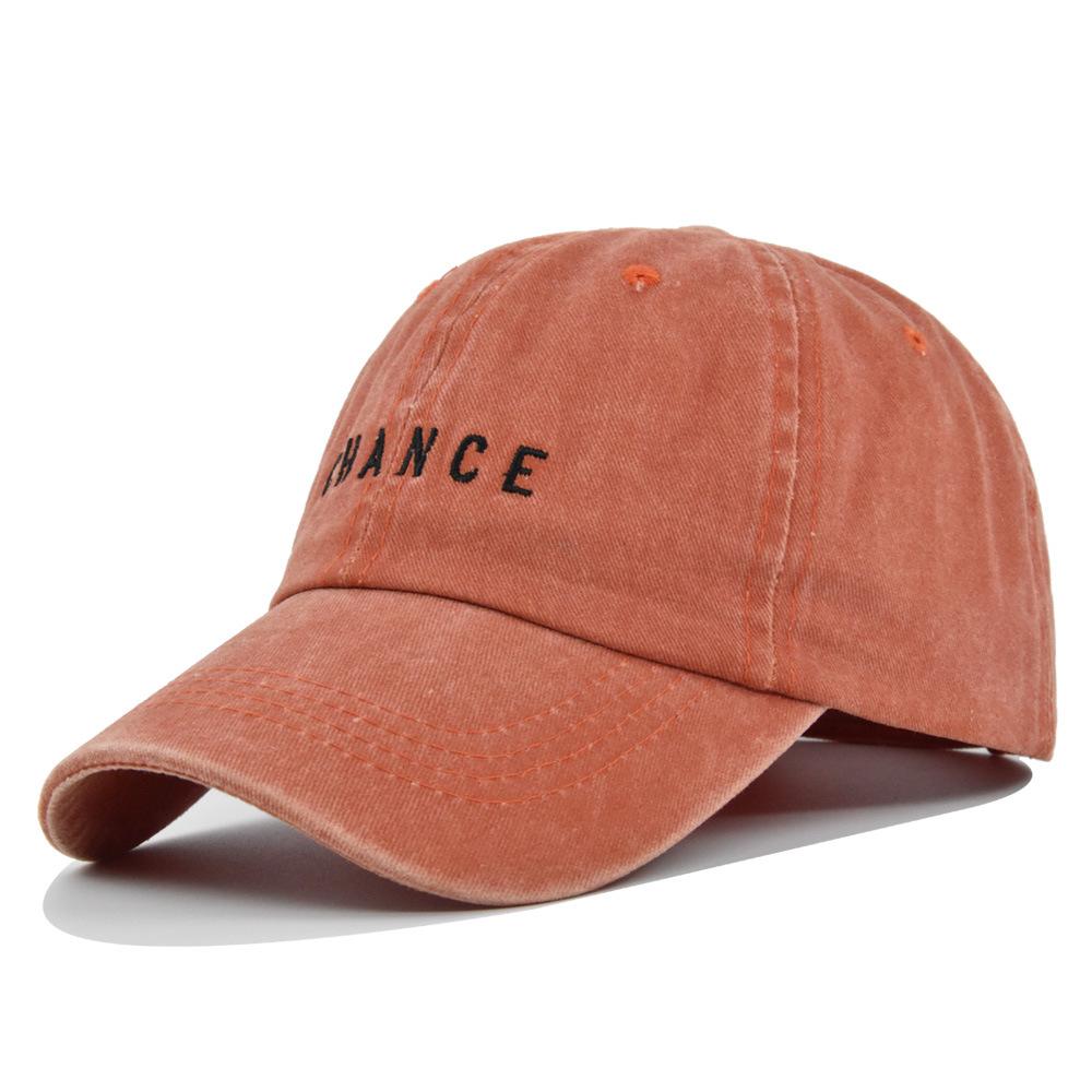 Duck Tongue Hat Chance Letter Embroidered Baseball Hat Washed Old Sun Visor Hat