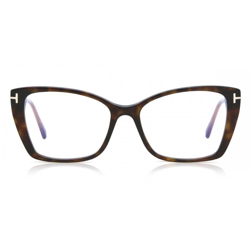 

Tom Ford Ft5893 B Blue Light Block 052 Women Eyeglasses Dark Tortoise/55