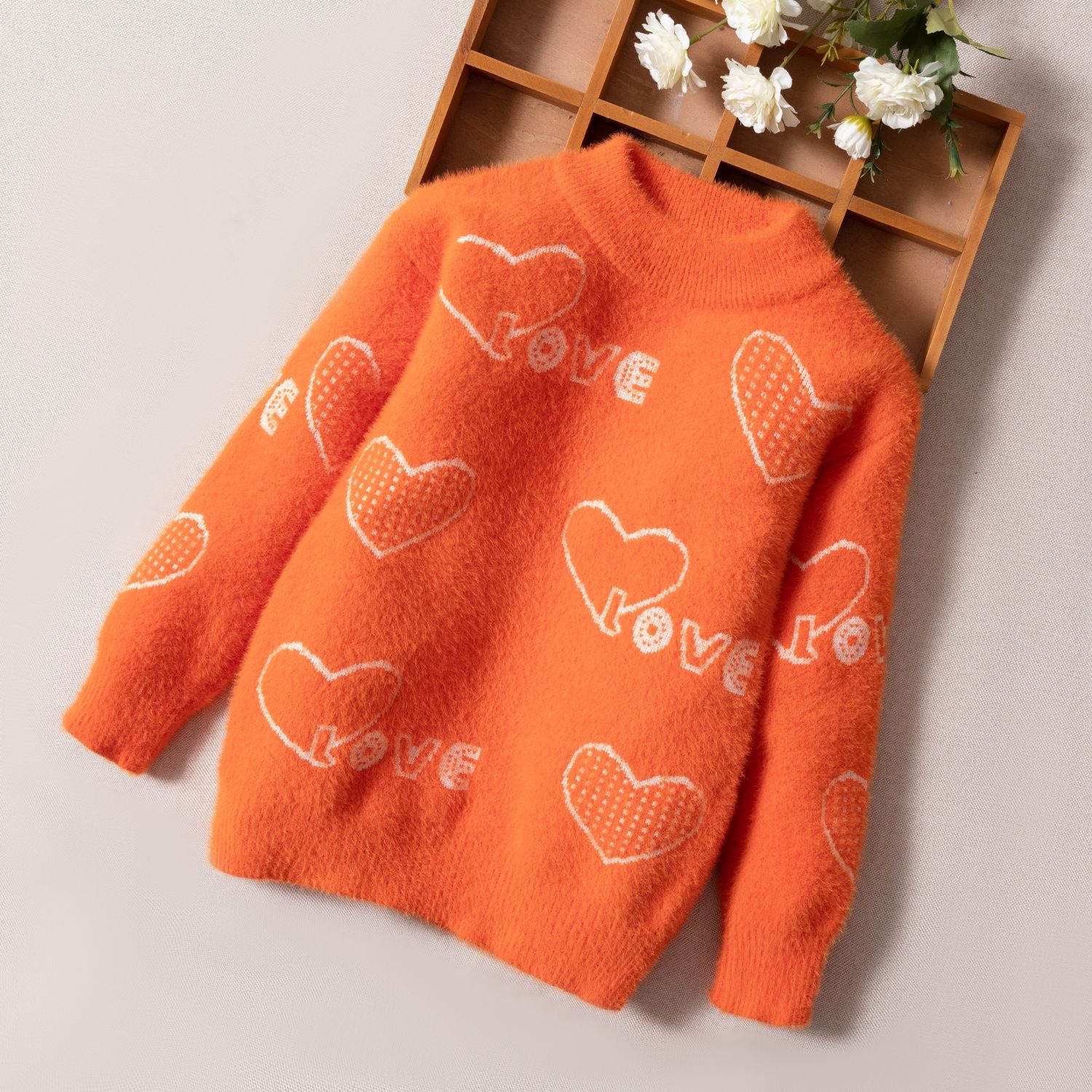 

Детский свитер из меха норки для девочек с зимним бархатным утеплителем на основе пуловера 150