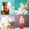 1/5pcs Ice Cube Mold Silicone Teddy Bear-Shaped Ice Tray for Ice Cream Coffee Chocolate DIY Summer Beverage Decor Kitchen Access