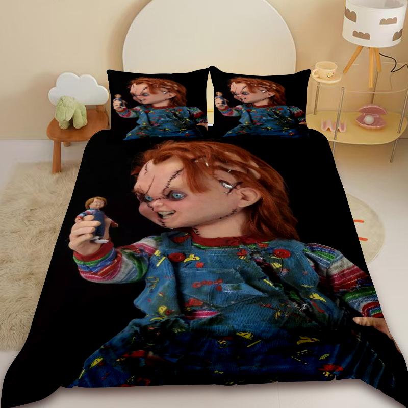 

NECA 3pcs Duvet Cover Set CHUCKY GOOG GUYS Bedding Set Dormitory Three-piece Set Bedroom Decor Best Gifts 135x200cm