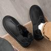 New Men's Classic Winter Fashion Cotton Shoes Low-cut  Short Mid-calf Casual Ssnow  Boots