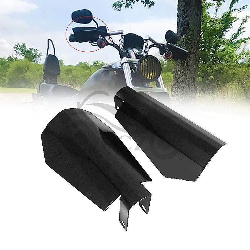 Black Metal Handguards & Windshields for Harley 883 Dyna Motorcycles