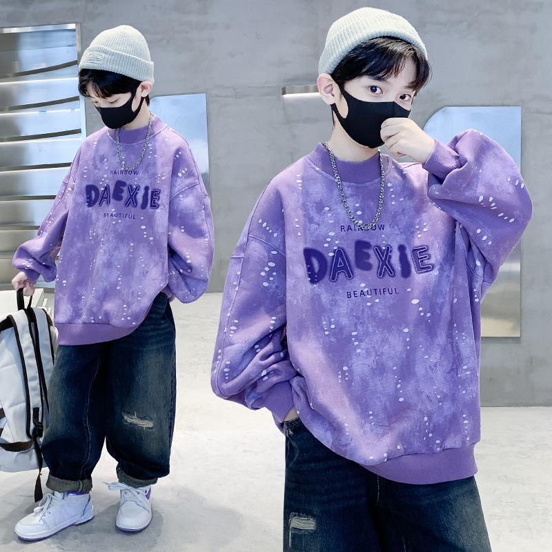 

Повседневная толстовка с капюшоном для мальчиков Весна и осень Детская мода Красивая толстовка с капюшоном 170cm