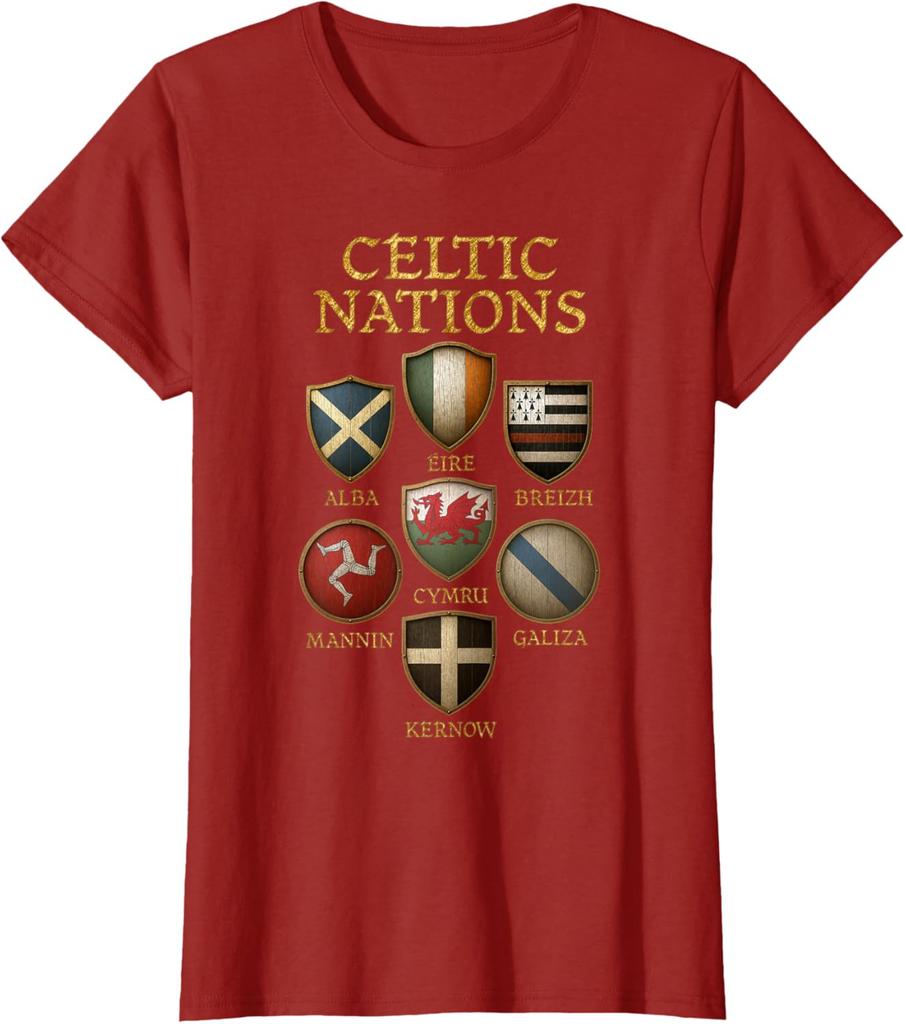 Celtic Nations Shields Flags Mythology Heritage Design TShirt unisex mens fashion apparel 2026 new style