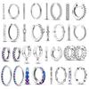 NEW Round Original CZ Hoop Earrings Heart U Shape Moon Star Unicorn Earring for Women Party Engagement Jewelry Gift