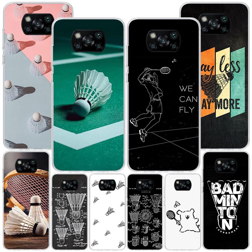 Badminton Sport Phone Case For Xiaomi Poco X7 X6 X5 Pro F7 Ultra Redmi 15C 15 13C 13 12C 12 10 10A 10C 9 9A 9C 9T Cover Poco X7