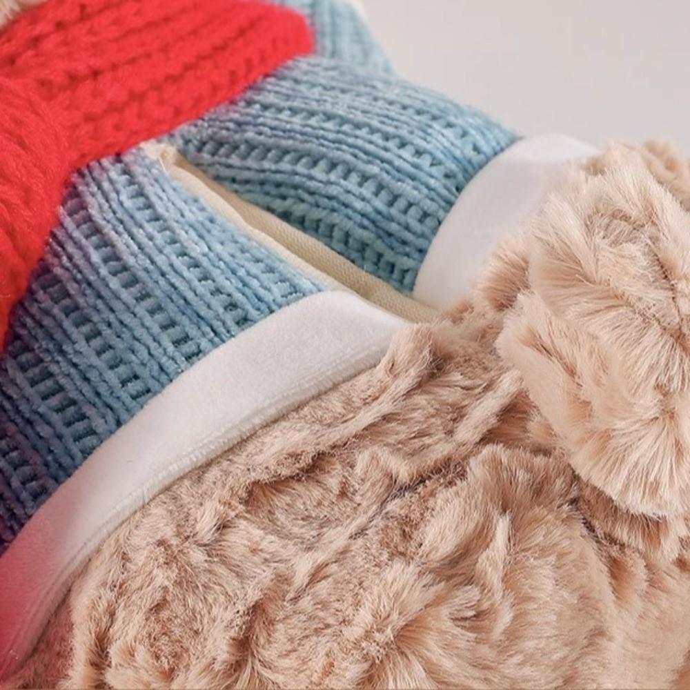 Soft Tissue Box Short Plush Bear Shape Multi-functional Storage Bag Cute Car Paper Box  Office