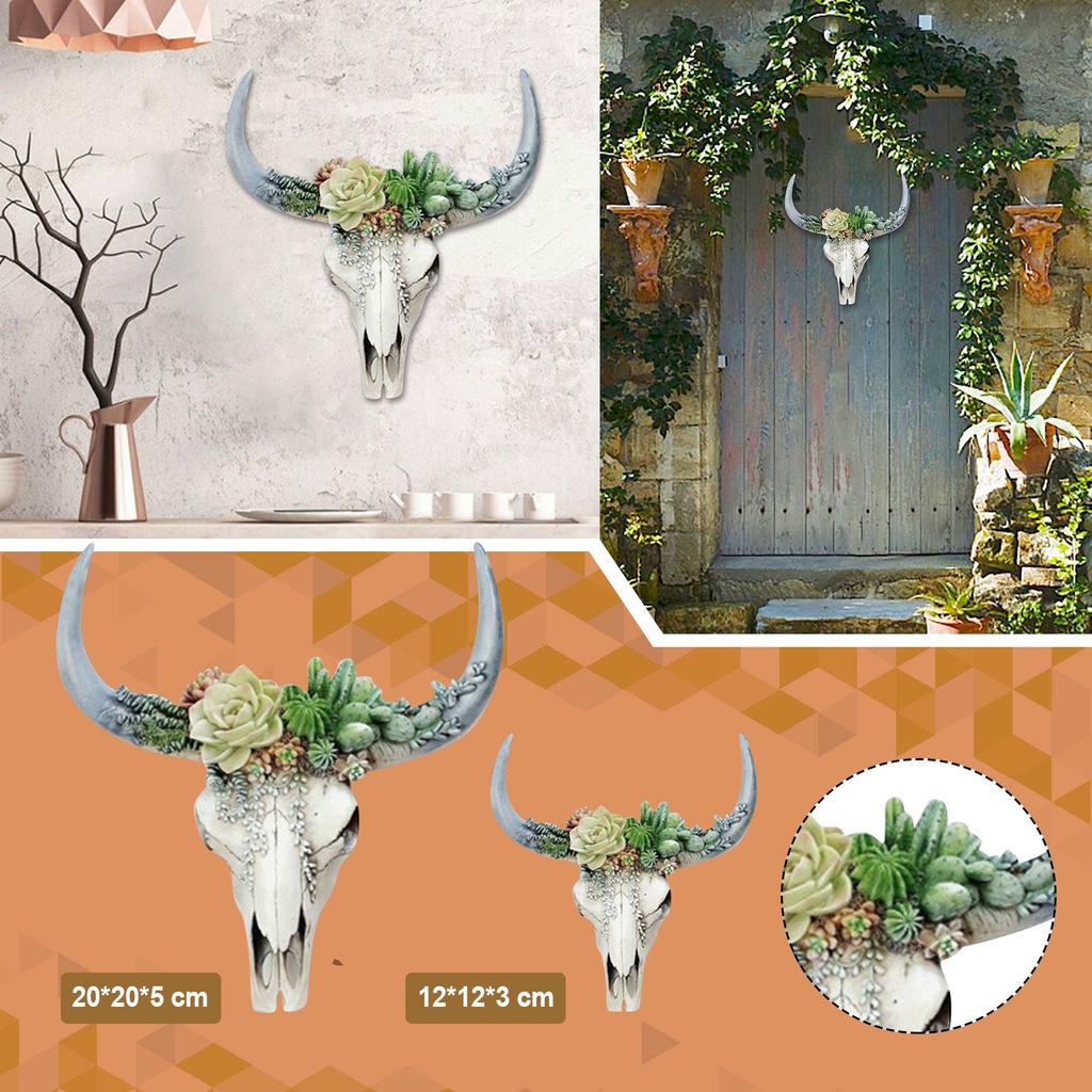 Flower Cow  Wall Decoration Home Wall Decor Ornament With Hanging Hole