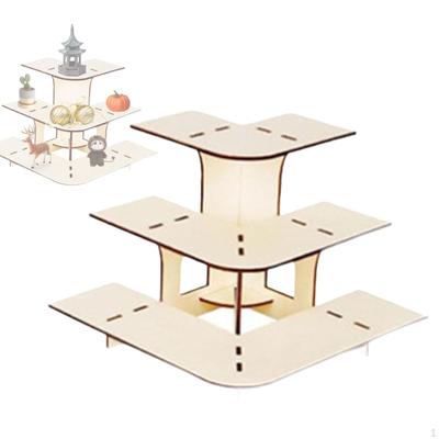 3 Tier Corner Display Stand for Retail Use with Shelves Food Events
