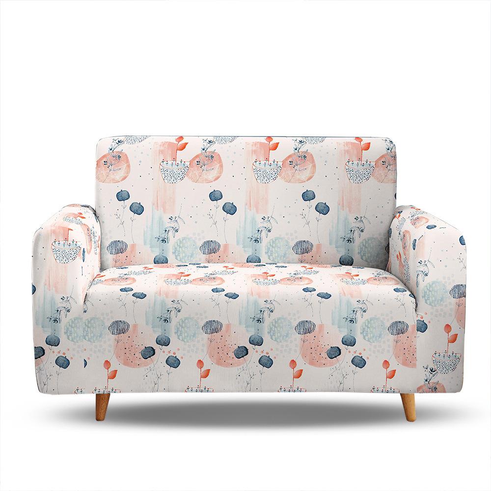 Geometric Pattern Plant Universal Elastic Sofa Cover All-Inclusive Four-Season Universal Combination Sofa Cover Full Cover