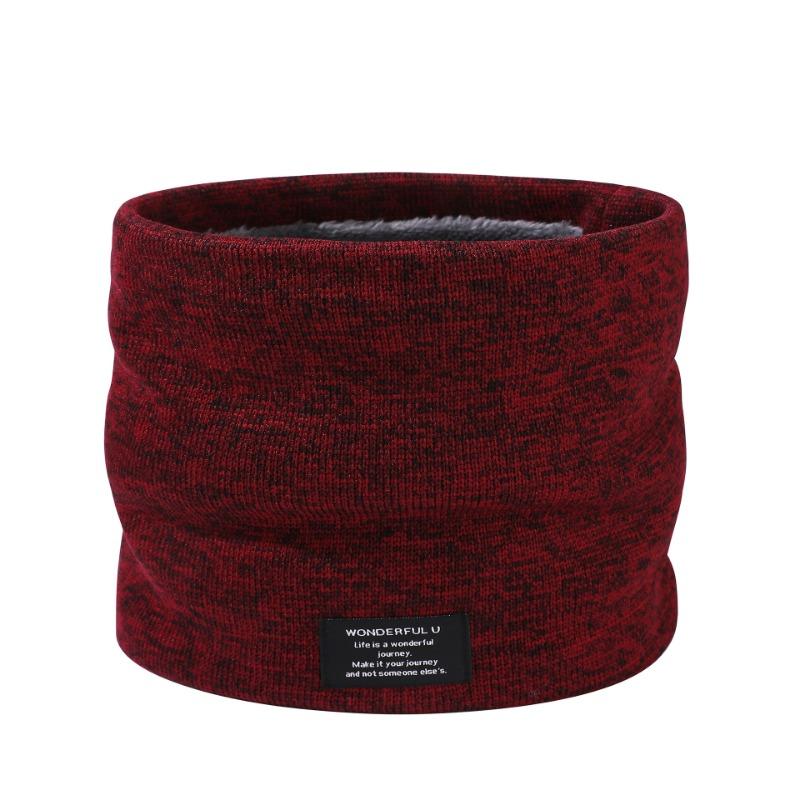 Winter Men's Knitted Scarf Outdoor Cold-proof Cycling Velvet Scarf Women's New Neck Cover Fashionable and Versatile