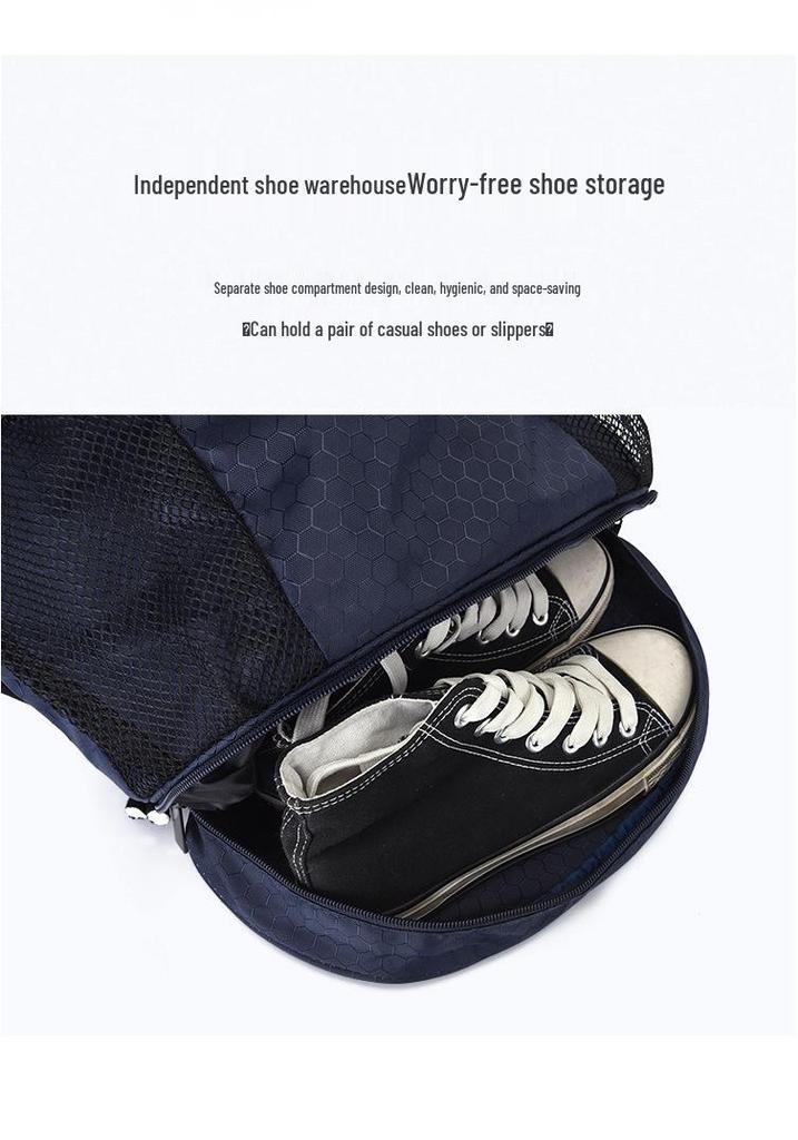 Wet & Dry Separation Waterproof Sports Drawstring Backpack with Double Shoulder Straps for Outdoor & Fitness Activities