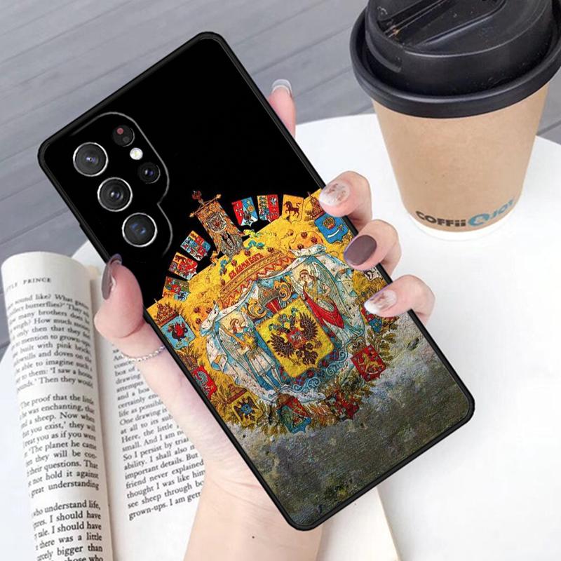Russia Flag Phone Case Cover For Samsung Galaxy S24 S25 Ultra S21 S22 Ultra S10E Note 10 Plus Note 20 FE S23