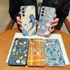Sommer Meeres-Thema Handyhülle Für Samsung S26 S25 S24 Ultra S23 S22 S21 FE A15 A16 A17 A35 A36 A37 A54 A55 A56 A57 5G Lederstruktur Weiche Hülle