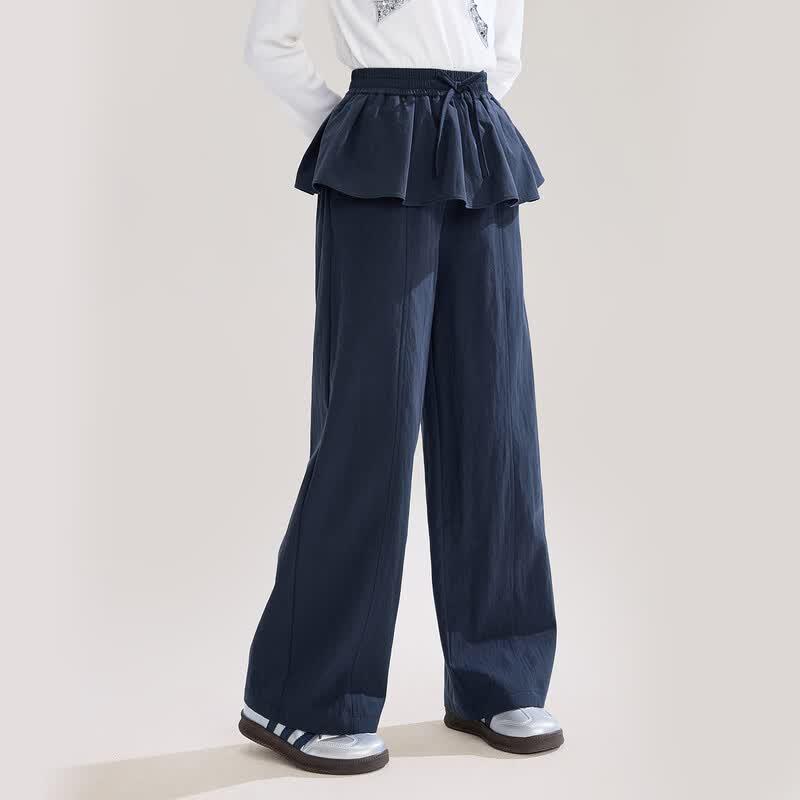 Mädchen-Faux-Zweiteiler Rockhose Weite Hosen