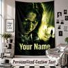 Custom Tapestry Wall Hanging, The Exorcist Regan Personalized Name Text Home Wall Decor