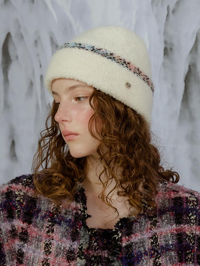 Beulaunhaes Charlotte Boucle Beanie - Ivory