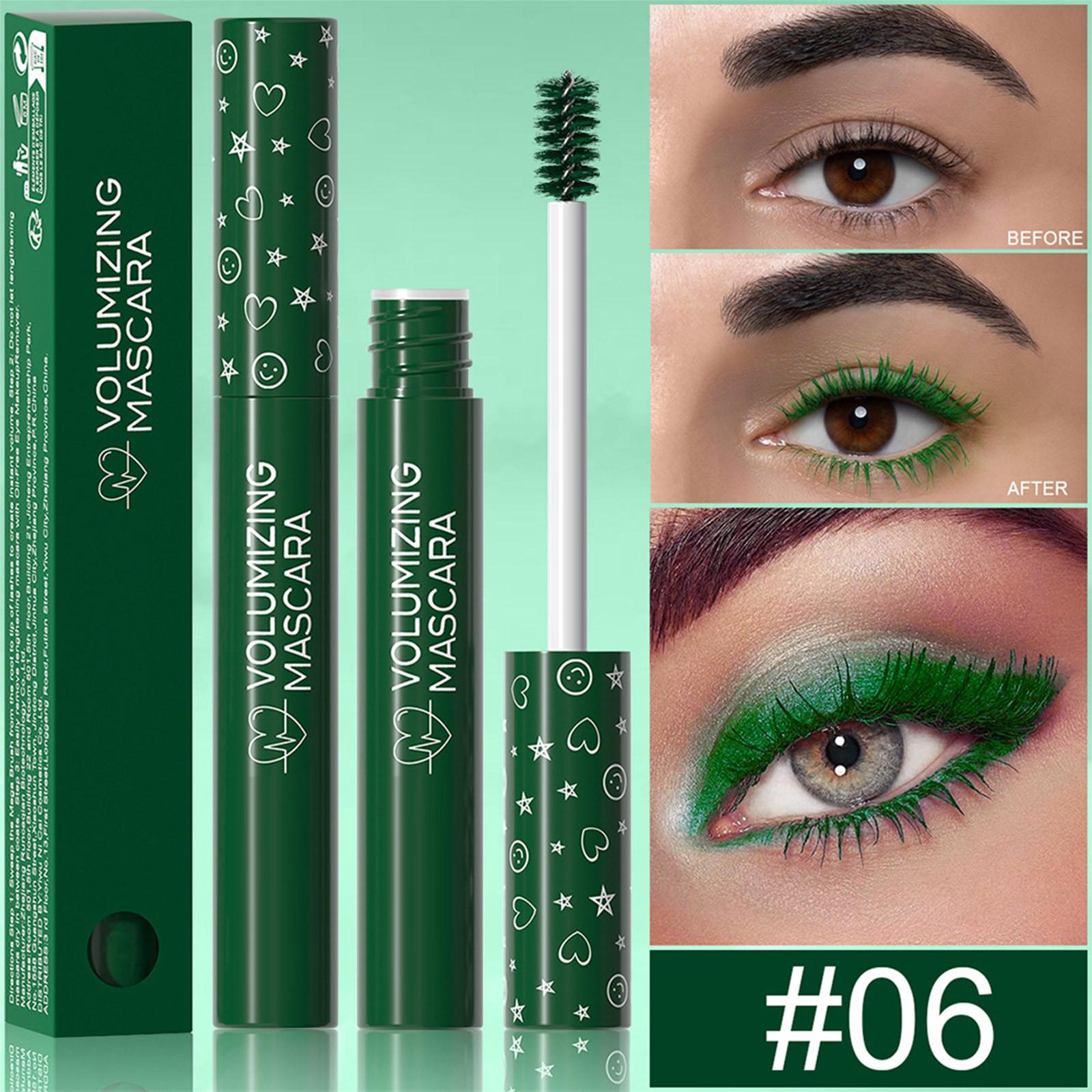 

Набір кольорової туші для вій 0,25 мл, барвиста водостійка туш для вій Стійка туш для жінок для макіяжу очей на Хелловін One Size