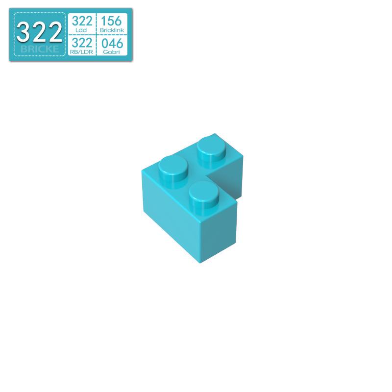 BRICKE 2x2 Right-Angle Brick, Compatible with Lego 2357, MOC Bulk Parts Building Blocks