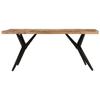 VidaXL Table à dîner noir 180x90x77 cm bois d'acacia solide 351642