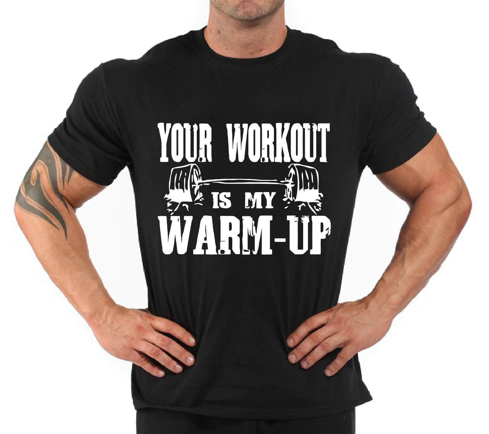 Bodybuilding Fitness Gym T-Shirt  Your Workout is... M