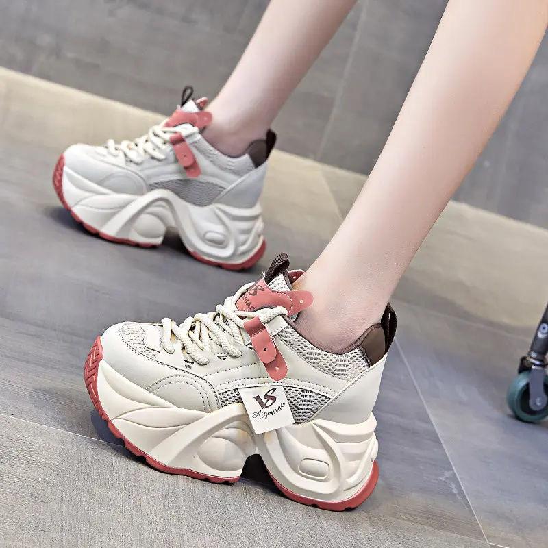 Daddy shoes girl ins autumn new muffin thick-soled small man inner height increase woman