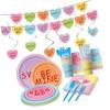 Disposable Dinnerware Set Biodegradable Tableware Paper Plates Cups Valentine Theme Party Accessories Multicolor Less