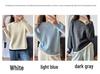 Korean-Style Loose Fit Women's Round Neck Thick Pure Cotton Long Sleeve Sweater for Autumn/Winter
