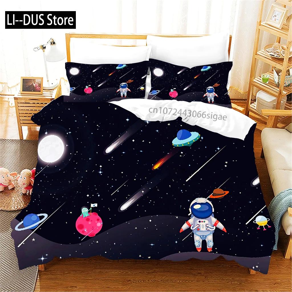 Beautiful Night Sky Customizable Bedding Set of 3 Aldult Kid Bedroom Duvetcover Sets with Pillowcase Twin Full Queen King Size