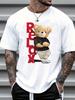Men's Casual T-shirt "Relax Teddy Bear" Graphic Tees Streetwear Cotton Short Sleeve Tops Summer