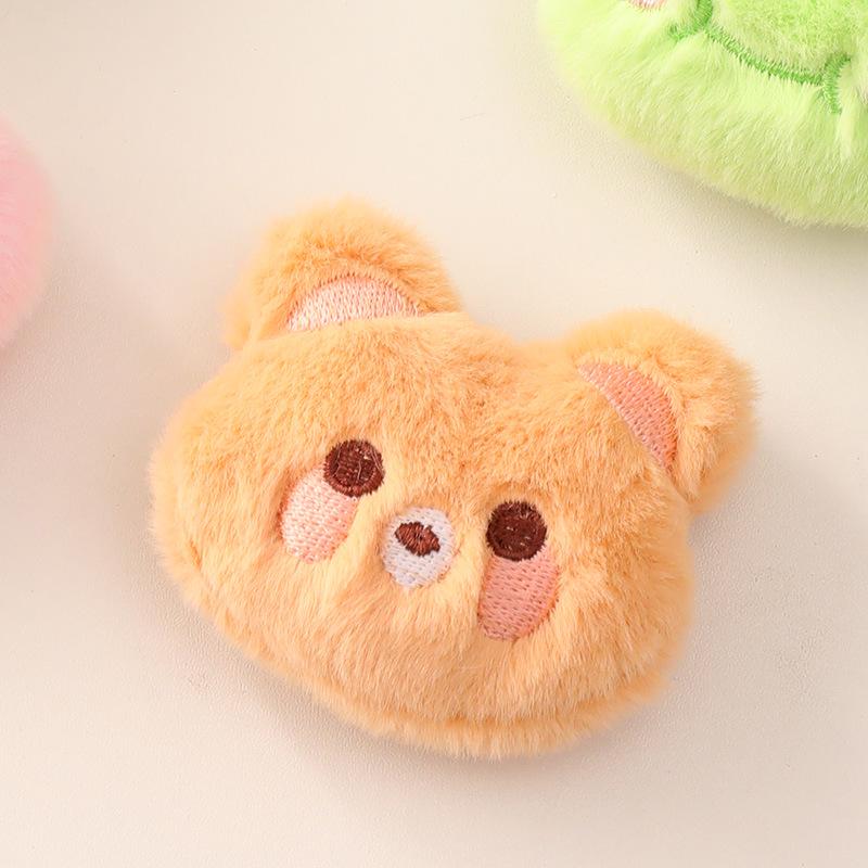 Adorable Plush Bear & Rabbit Brooch Keychain for Kids & Women - Cute Bag or Pin Accessory