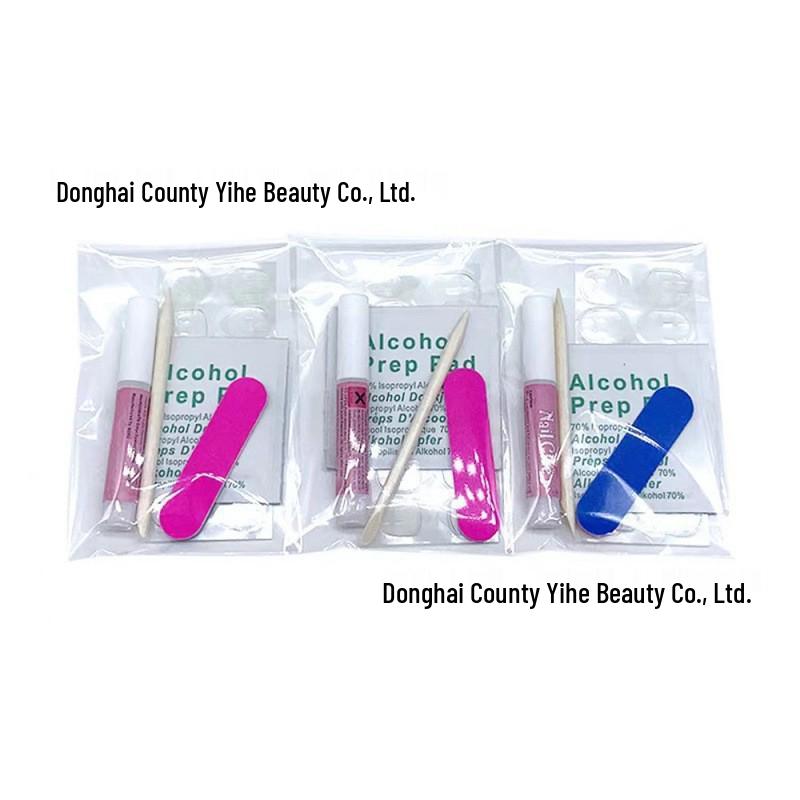 Nail Art Gel Kit: 5-Piece Set with Alcohol Pads, Nail Files, Removal Sticks, Jelly Gel Wearable Nails, and Wraps