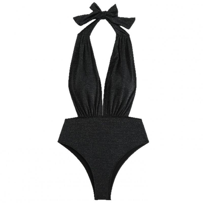 One-piece Swimsuit Female Tight Sexy Hot Girl Bikini Deep V Backless High-end No