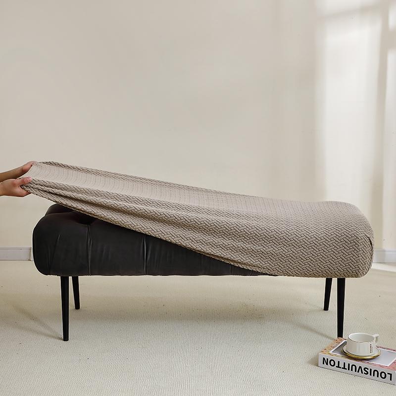 1PC Jacquard Long Bench Cover Dining Anti-dirty Piano Stool Covers Durable Seat Protector Pad for Living Room Home Decor