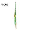 Comfortable Grip Crochet Hook Resin for Beginners, Crocheting Lovers, 2.0mm-8.0mm Ergonomic Artistic with Long Floral Handle Blankets, Dolls, Shawls,