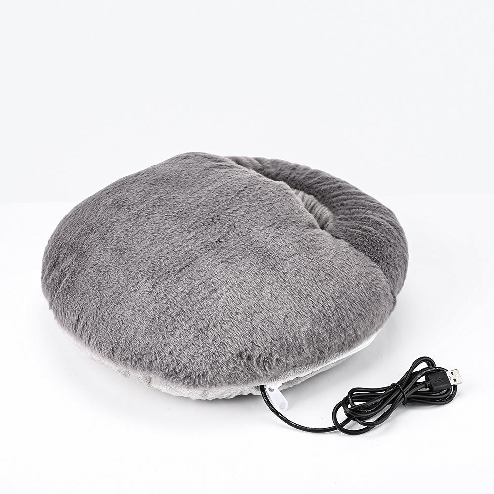 

USB Грелка для ног, Съемная и моющаяся, Электрическая обувь с подогревом, Грелка для ног, Электрический подогрев для сохранения тепла ног серый