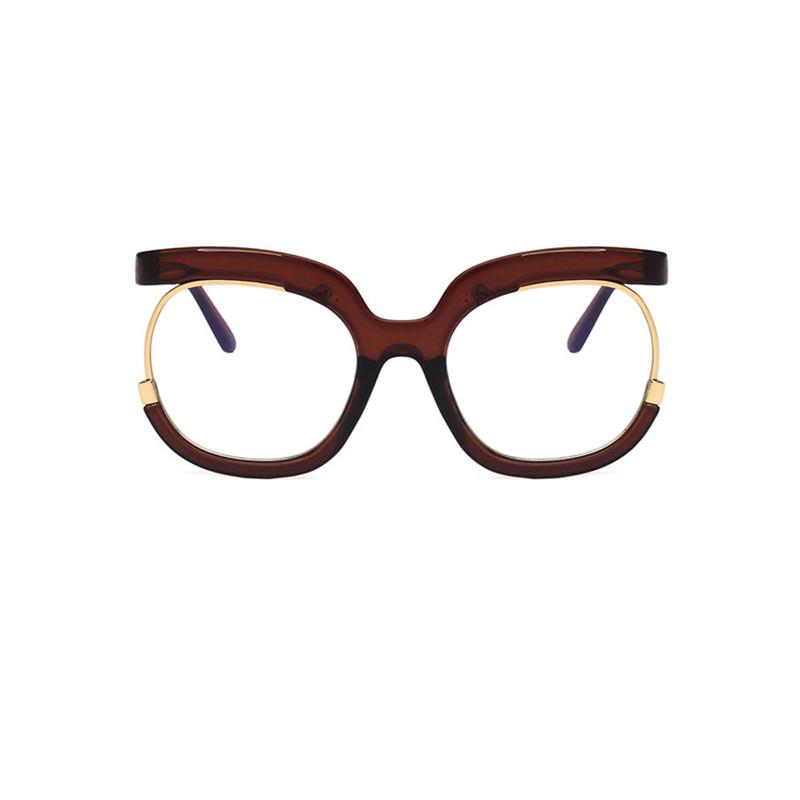 Leopard Print Red Oversized Square Reading Glasses Women Anti Blue Light  Fashion Computer Eyeglasses Frame Vision Distance