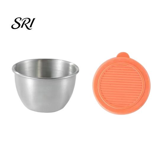 Travel Condiment Container Salad Dressing 1.6oz Leakproof Airtight Dip with Lids Reusable Lunch Box Sauce Holder Stainless Steel Cups for Boxes