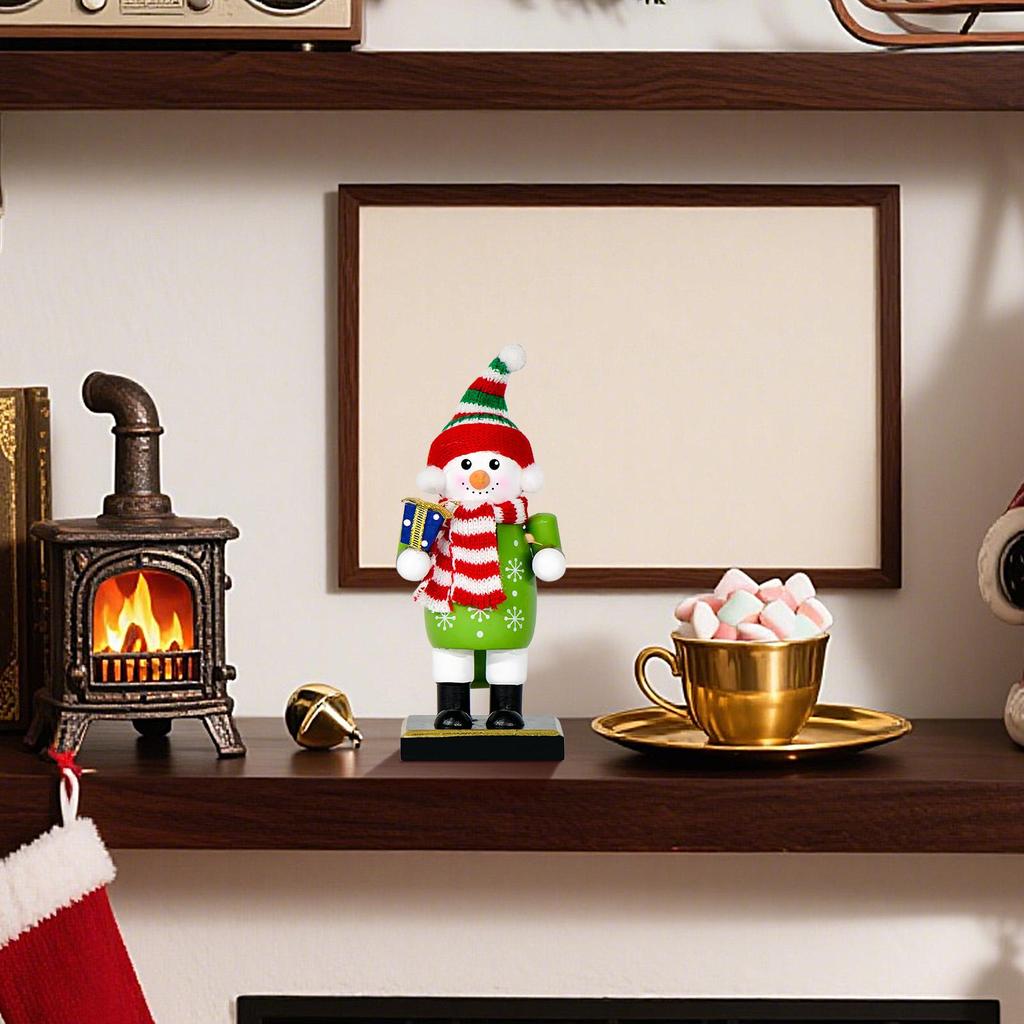 Miniature Christmas Figurines Wooden Nutcracker Tabletop Statues Christmas Decor Party Statues Table Centerpiece For Adults